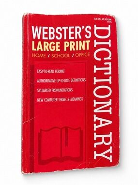 Webster’s Large Print Dictionary - Red